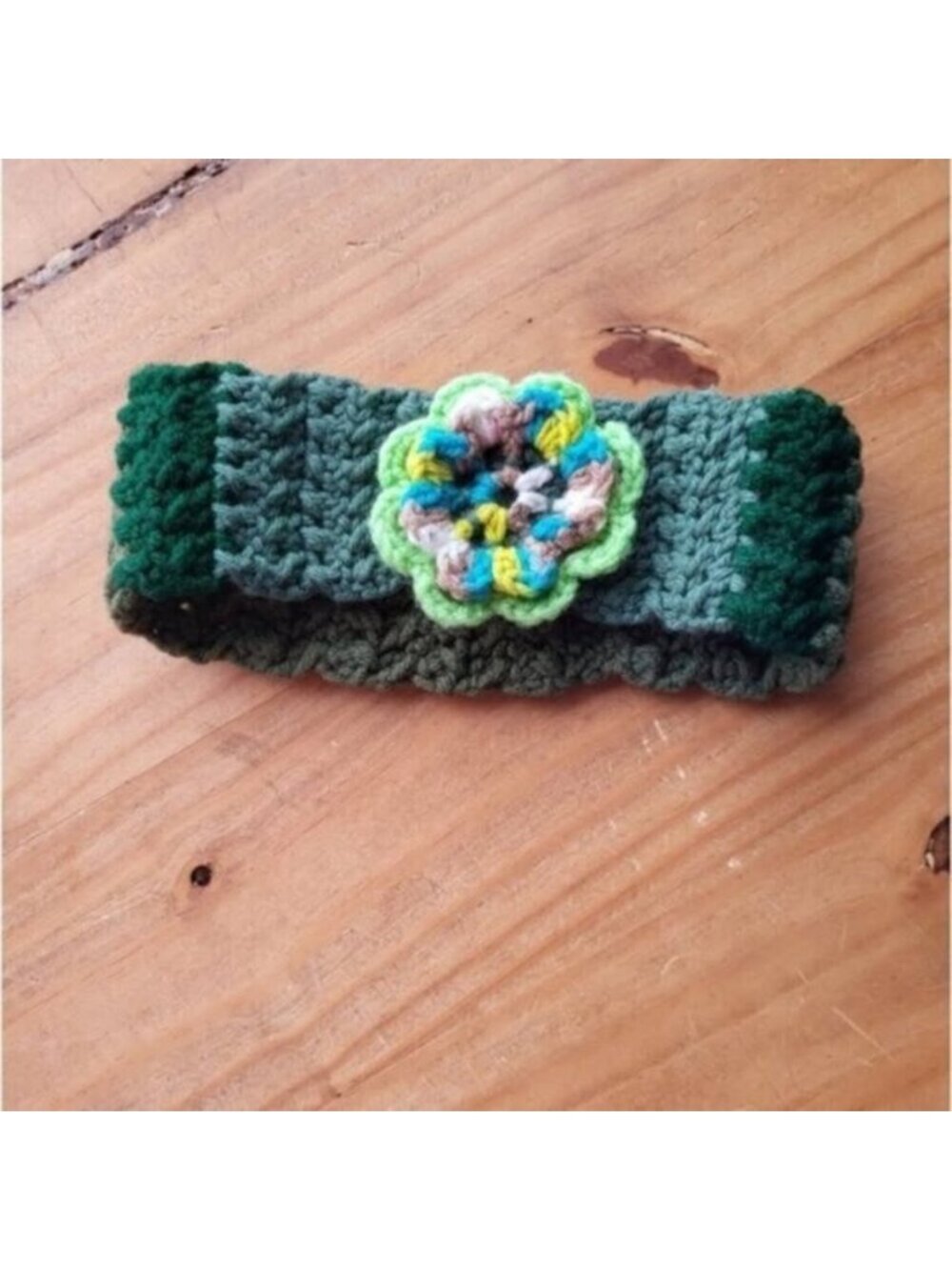 Handmade Crocheted Floral Headband Adult
